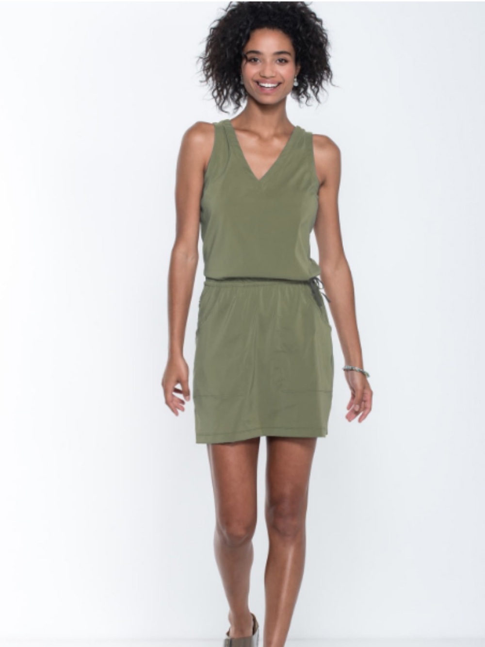 Toad & Co Liv Dress Olive Green Size Small